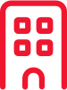 Gebäude Icon Rot