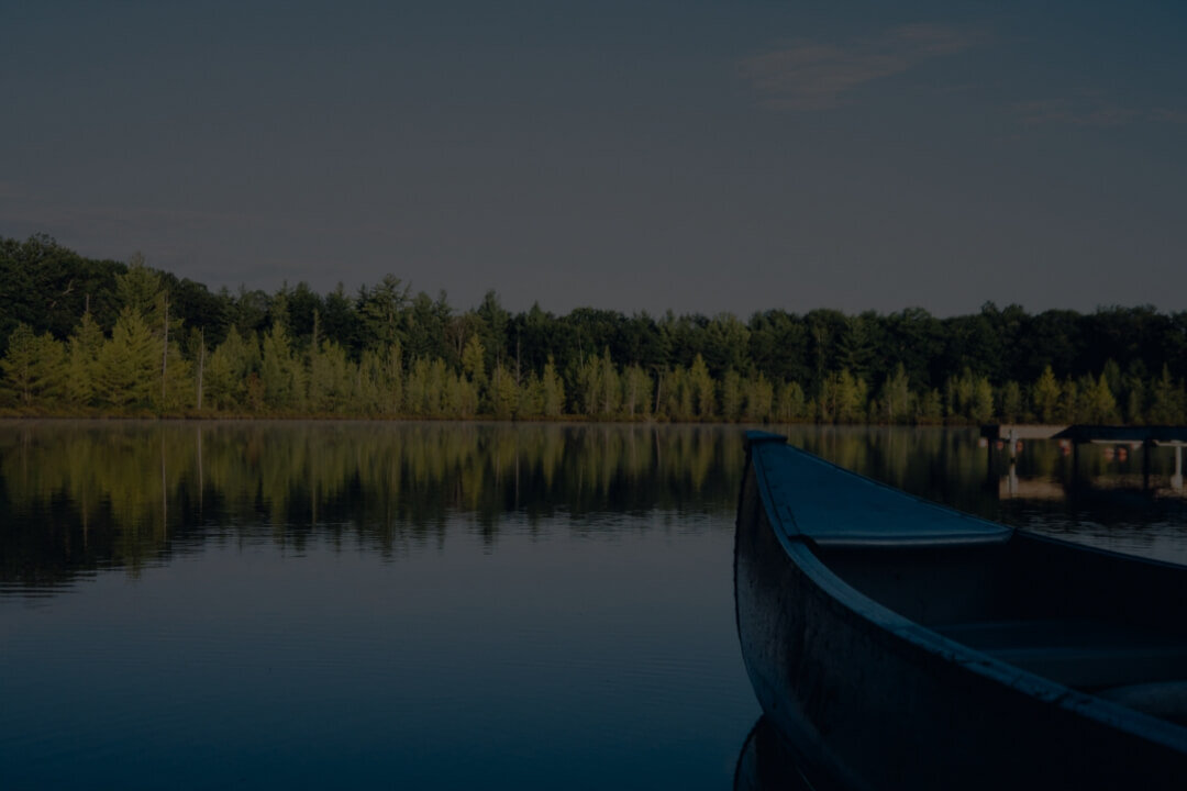 See mit einem Ruderboot