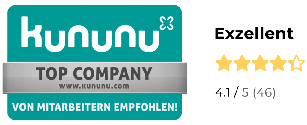 Kununu Bewertung 4.1 von 5 Sterne