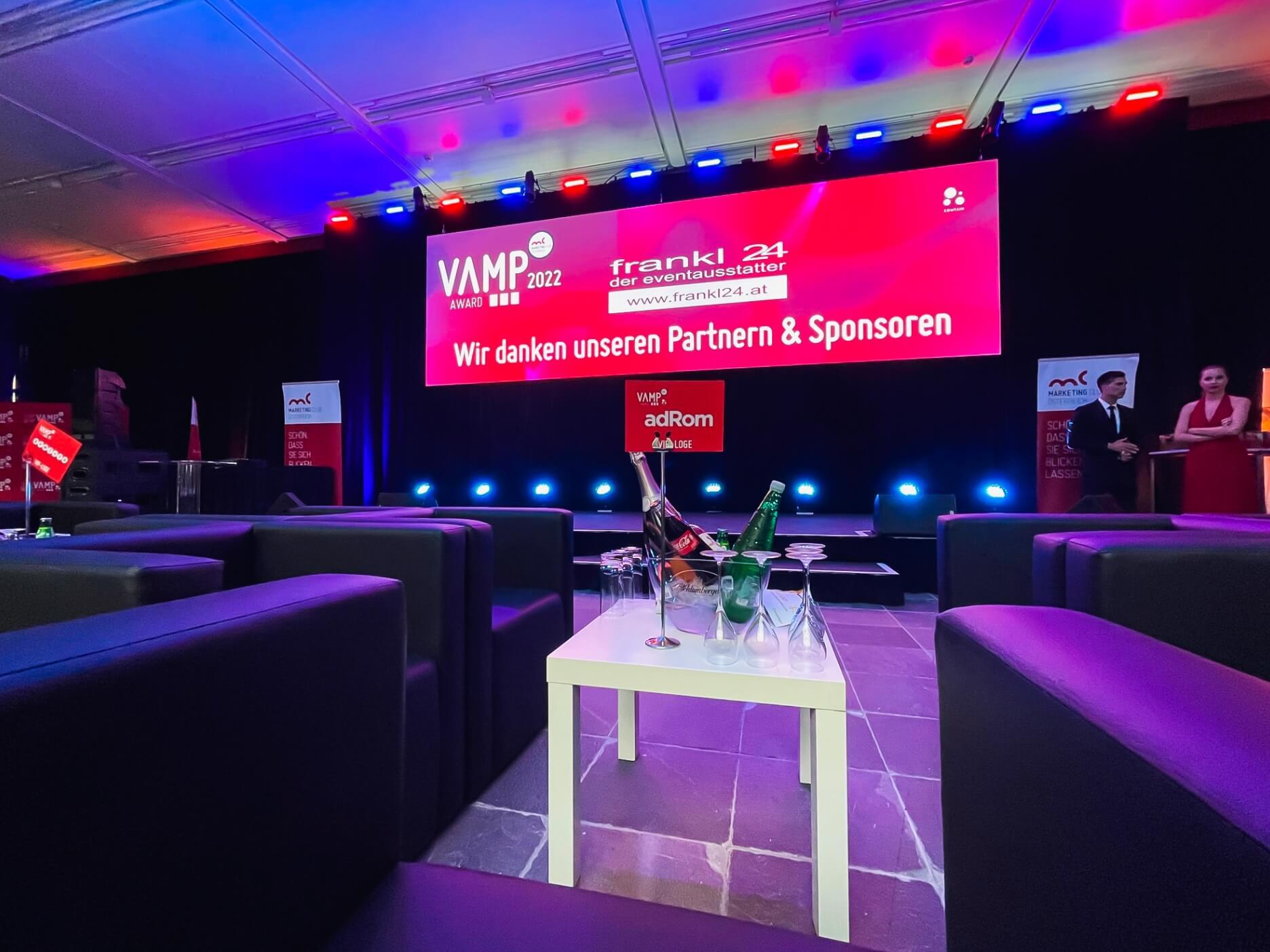 VAMP Award adRom Loge mit Getränken